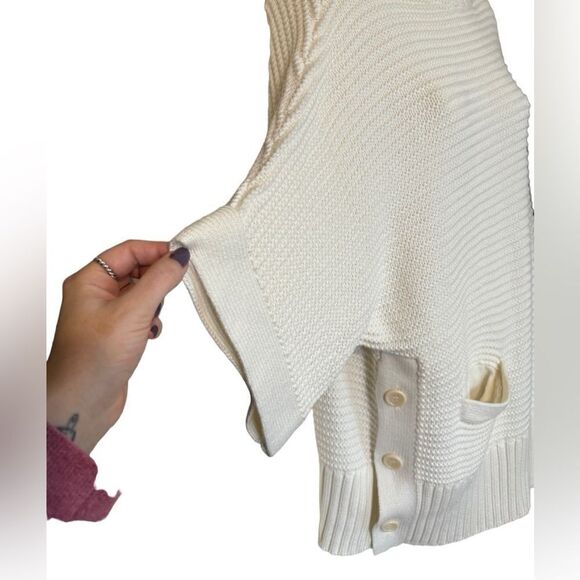 NWT J.Crew Merino Wool & Cotton Blend Turtleneck Poncho - Picture 3 of 8